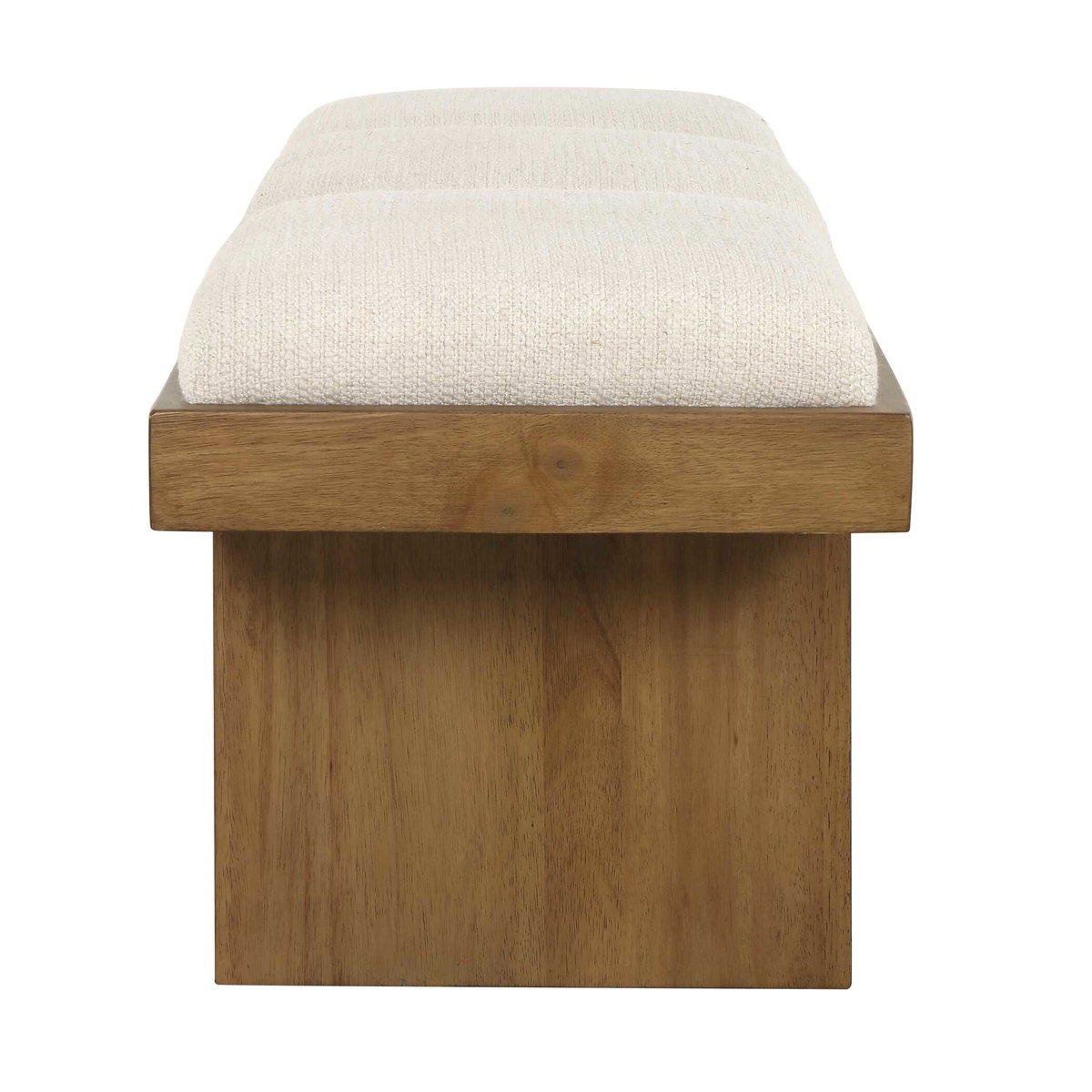 Haden White Upholstery Bench, Benche by Uttermost, 60" width x 18" height x 20.25" depth View 5