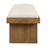 Haden White Upholstery Bench, Benche by Uttermost, 60" width x 18" height x 20.25" depth thumbnail 5