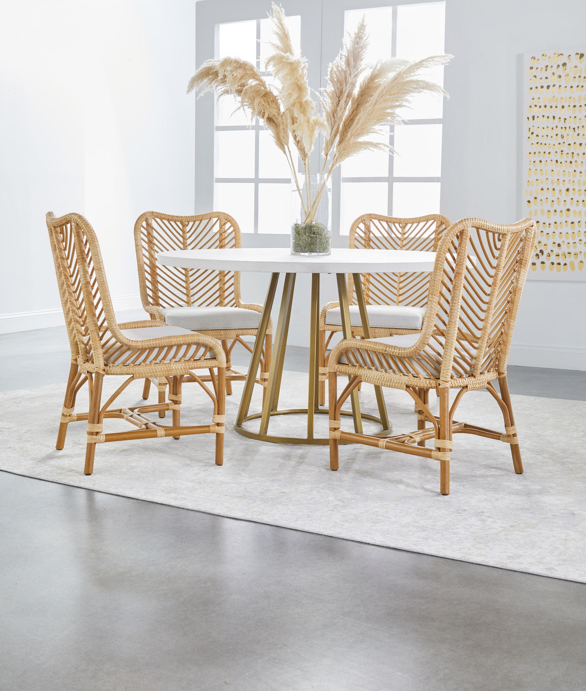 Turino 54' Round Dining Table Concrete Top large image 