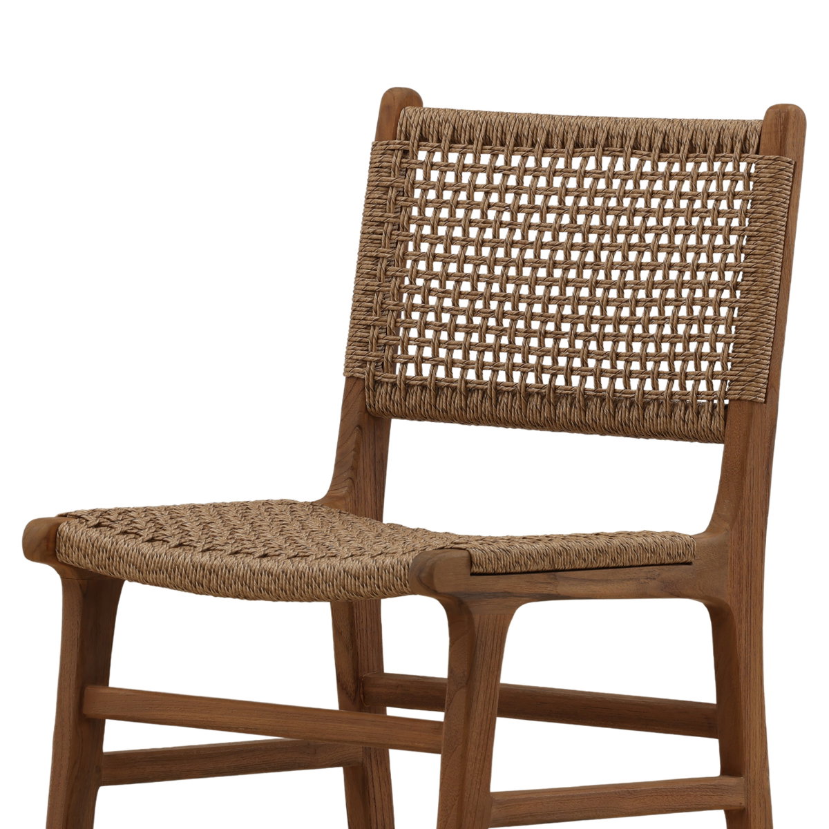 Dallas Outdoor Armless Dining Chair Light Brown, by Dovetail, 19.88" width x 33.66" height x 23.5" depth View 5
