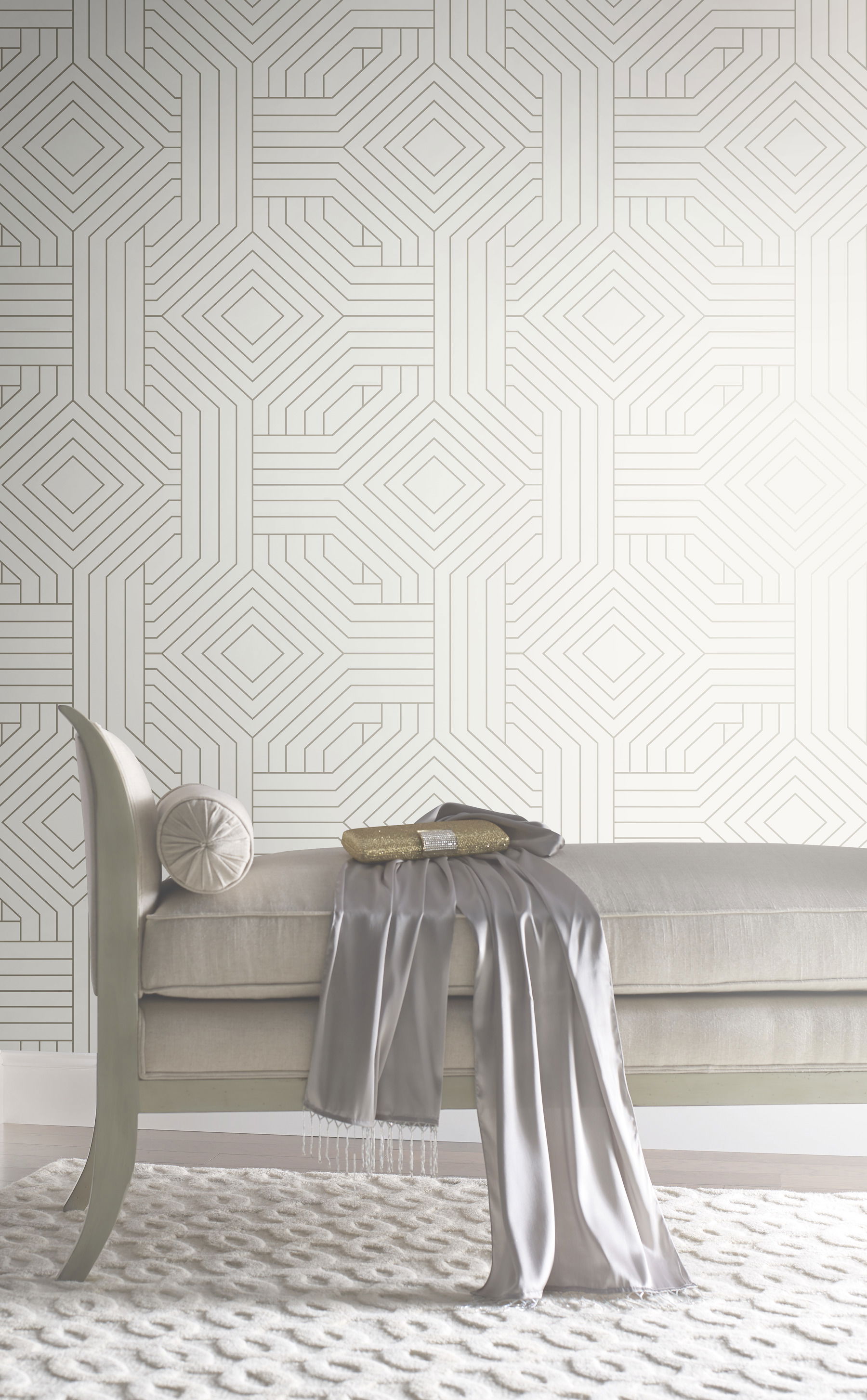 Diverging Diamonds White Wallpaper large image 