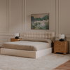 Sebastion King Storage Bed Cream, by Moe's Home, 80.31" width x 44.88" height x 85.43" depth thumbnail 9