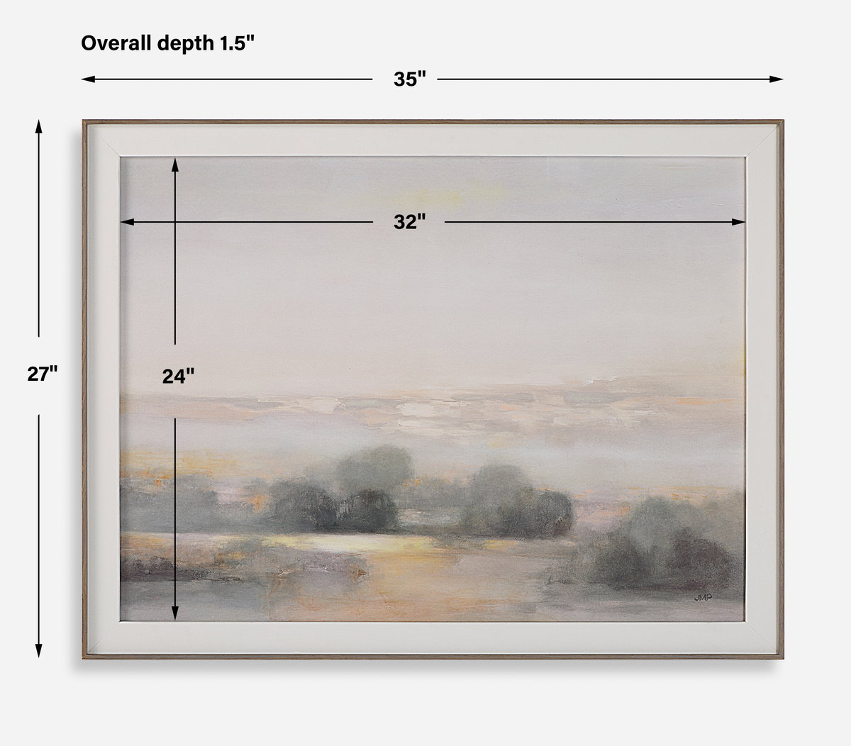 Atmospheric Neutral Landscape Print, by Uttermost, 2'11" width x 2'3" height x 1.5" depth View 3