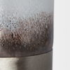 Baltic II Large White Brushed Silver Metal Bottom Glass Vase thumbnail 5