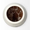 Reyan Small Pearl White Ceramic Striped Vase thumbnail 7