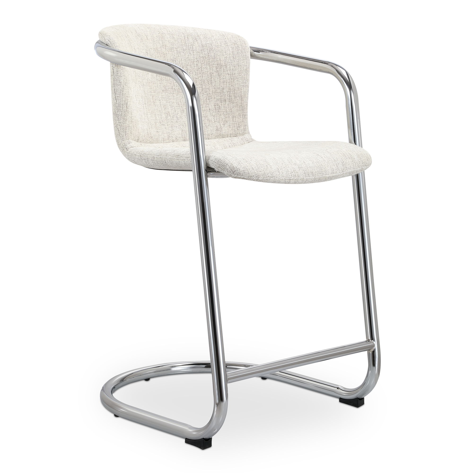 Freeman Chrome Frame Counter Stool Blended Cream - Set Of Two large image 