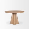 Jovani 48' Round Pedestal Dining Table | Modern | Light Brown Wood | Seats 4, by Mercana, 48" length x 48" width x 30" height thumbnail 6