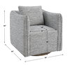 Corben Blue Swivel Chair, Accent Chair by Uttermost, 30" width x 30" height x 30" depth thumbnail 3