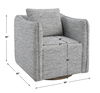 Corben Blue Swivel Chair thumbnail 2