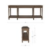 Martha Console Table Brown, by Moe's Home, 80" width x 31.5" height x 19.63" depth thumbnail 3