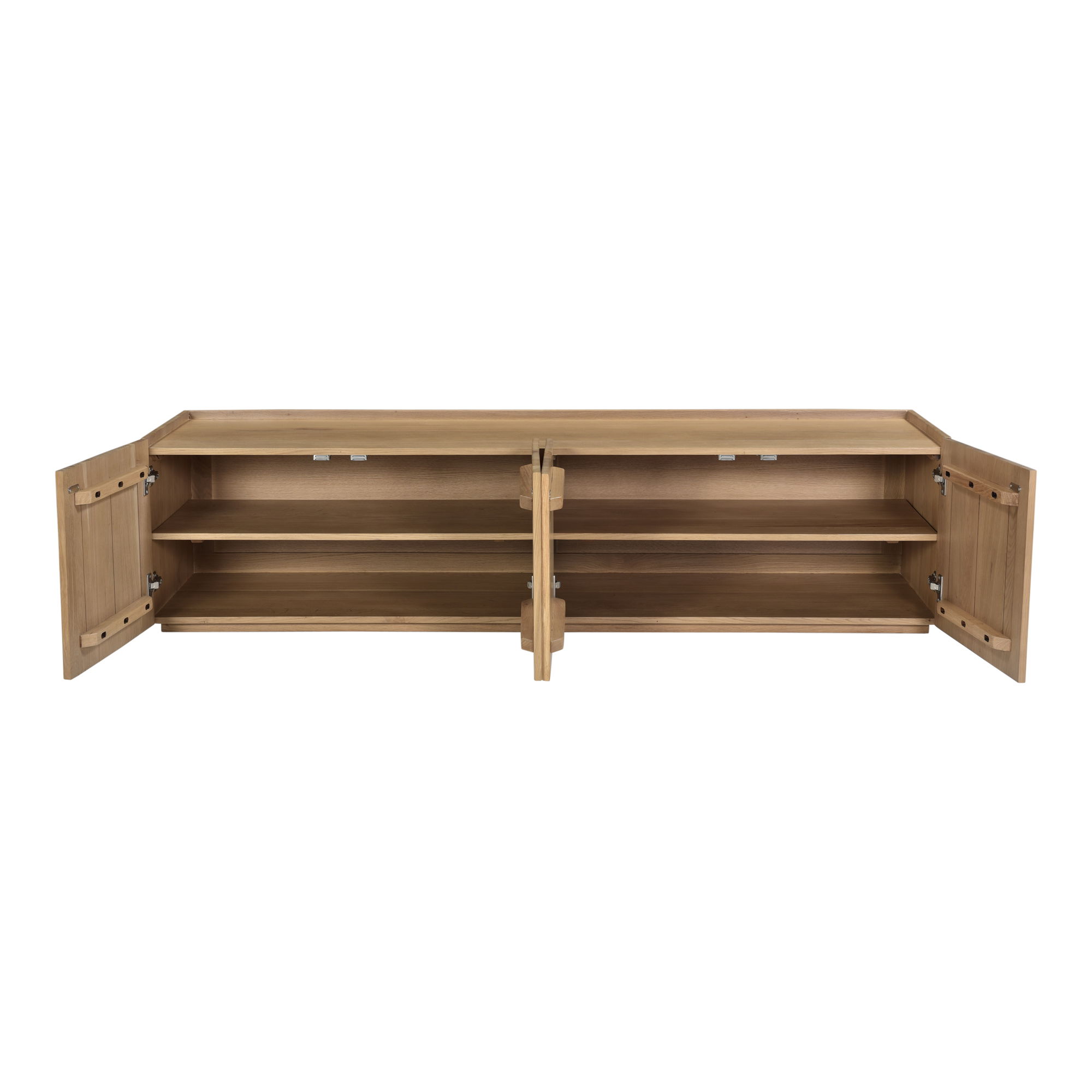 Plank Media Cabinet Natural, Media Console by Moe's Home, 72" width x 18" height x 19" depth View 4