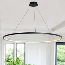 Online Designer Living Room Stockham 1-Light Circle Chandelier Round Kitchen Island Pendant Remote Dimmable