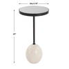 Odesa Marble Accent Table, Side & End Table by Uttermost, 11.75" width x 23" height x 11.75" depth thumbnail 3