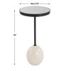 Odesa Marble Accent Table, Side & End Table by Uttermost, 11.75" width x 23" height x 11.75" depth thumbnail 3