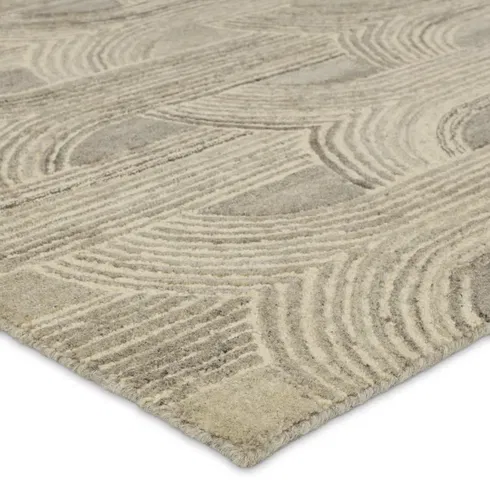 Verde Home By Jaipur Living Manhattan PVH15 Handmade Geometric Taupe and Cream Area Rug (9