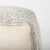 Farida 6.0L x 16.0W x 16.0H Light Gray Wool and Polyester Patterned Pouf, Ottoman by Mercana, 16" length x 16" width x 16" height thumbnail 11