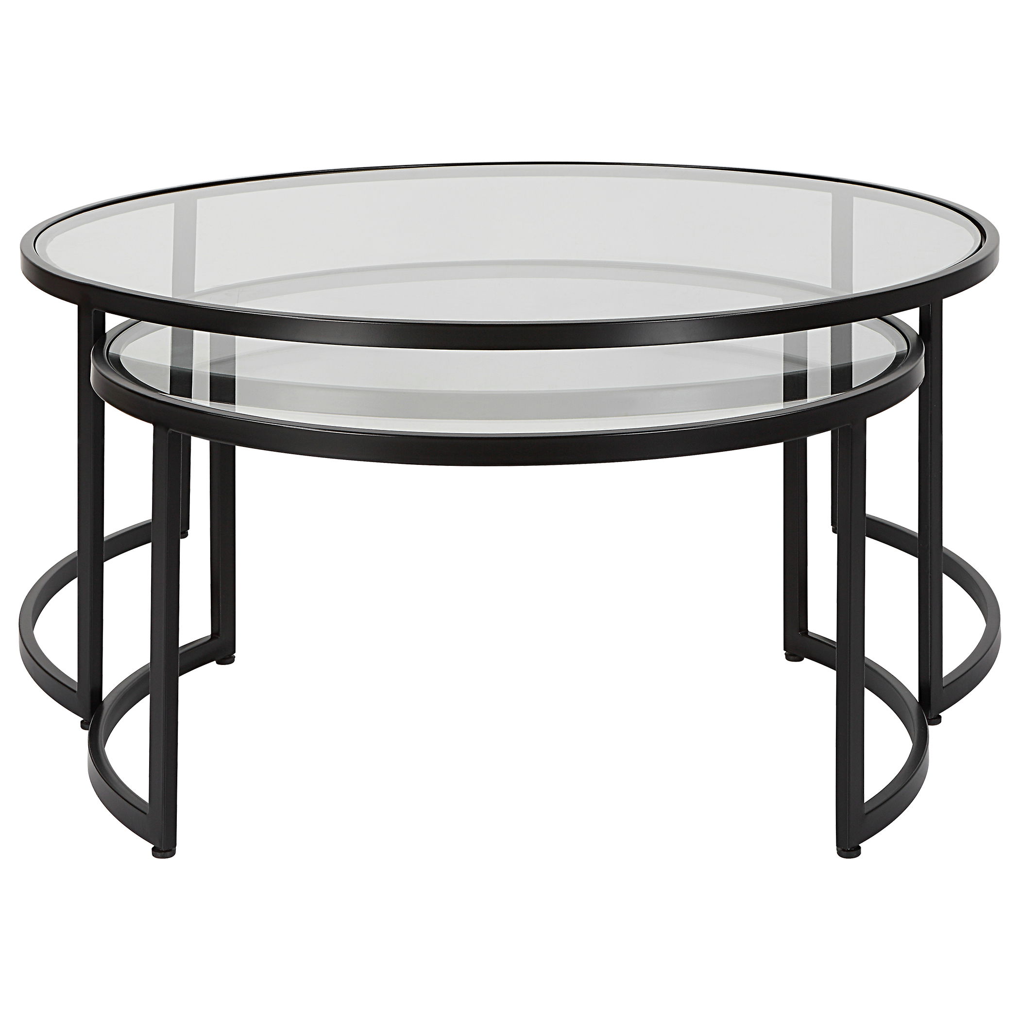 Rhea Black Nesting Coffee Tables S/2 large image 