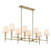 Arques 8 Light Linear Chandelier, Ceiling Light by Uttermost, 48" width x 14.5" height x 18.12" depth thumbnail 4