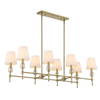 Arques 8 Light Linear Chandelier, Pendant by Uttermost, 48" width x 14.5" height x 18.12" depth thumbnail 4