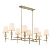 Arques 8 Light Linear Chandelier, Pendant by Uttermost, 48" width x 14.5" height x 18.12" depth thumbnail 4