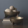 Sunita Set of 3 Gray Paper Mache Orbs thumbnail 4