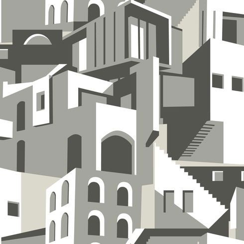 Arch Architectural Grey Peel & Stick Wallpaper