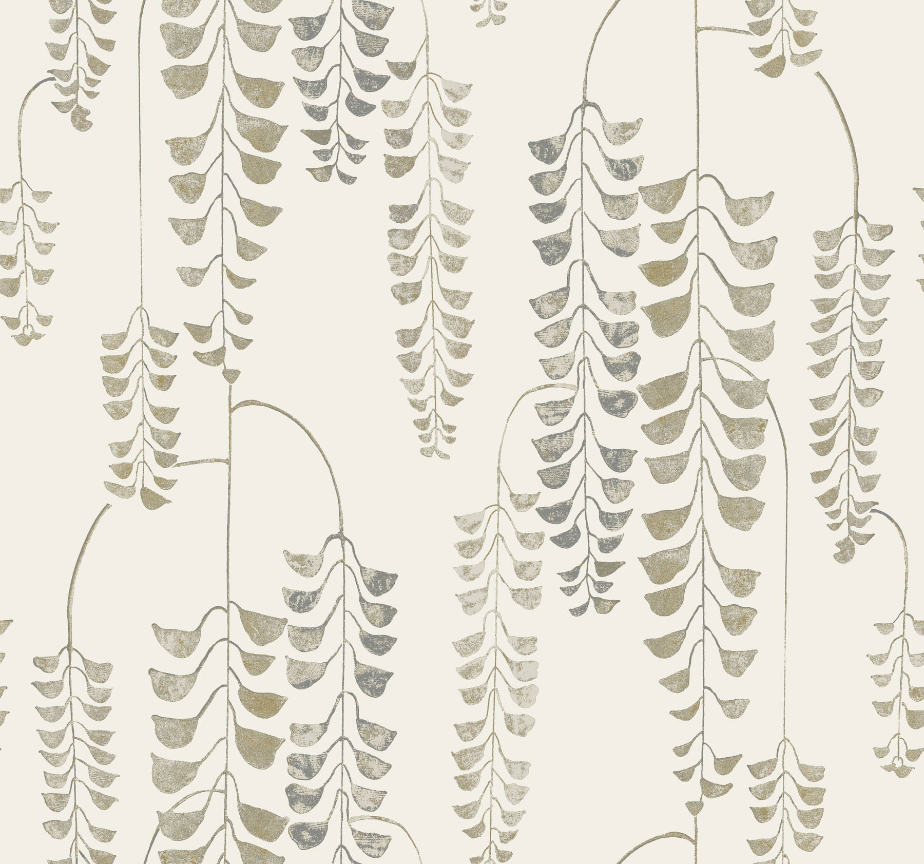 Deco Wisteria Cream & Gold Wallpaper large image 