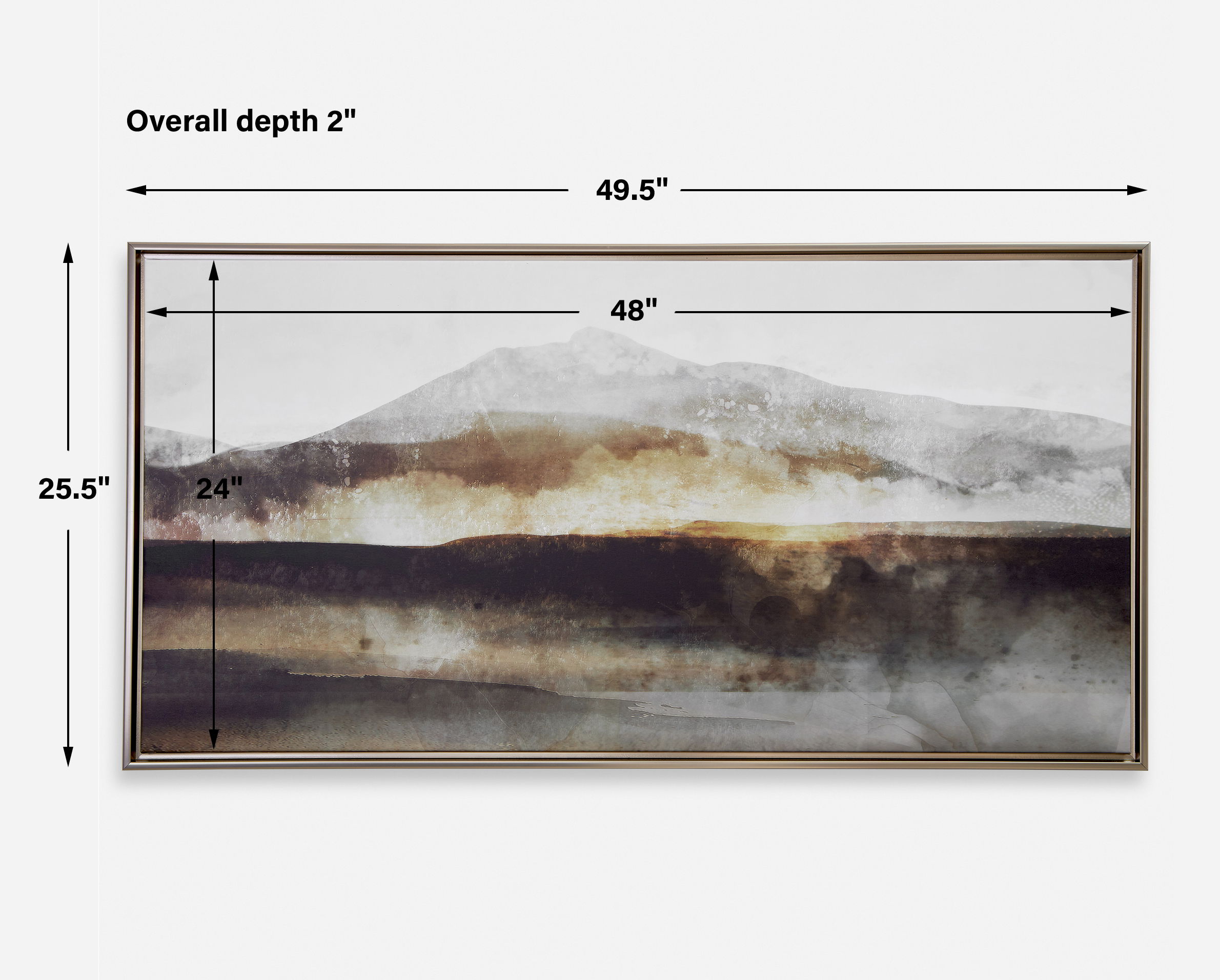 Splash Of Land Framed Canvas, Painting by Uttermost, 49.5" width x 25.5" height x 2" depth View 3