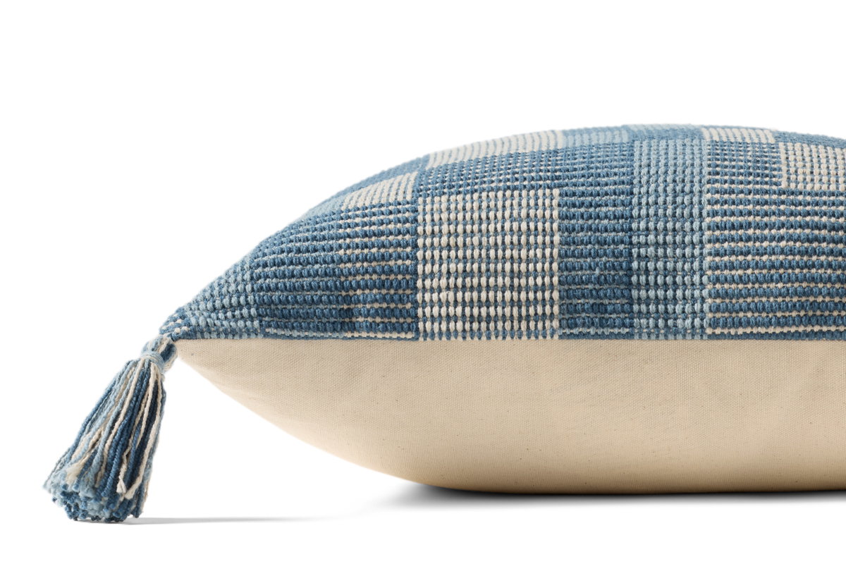 Loloi Blue Pillow, Decorative Pillow, 20" length x 20" width View 2