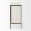 Savannah White Fir Veneer with Gold Metal Accent 2-Door Accent Cabinet, Cabinets & Chest by Mercana, 31.5" length x 15.75" width x 31.5" height thumbnail 5