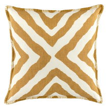 Online Designer Bedroom Impy Linen Ochre Decorative Pillow Cover
