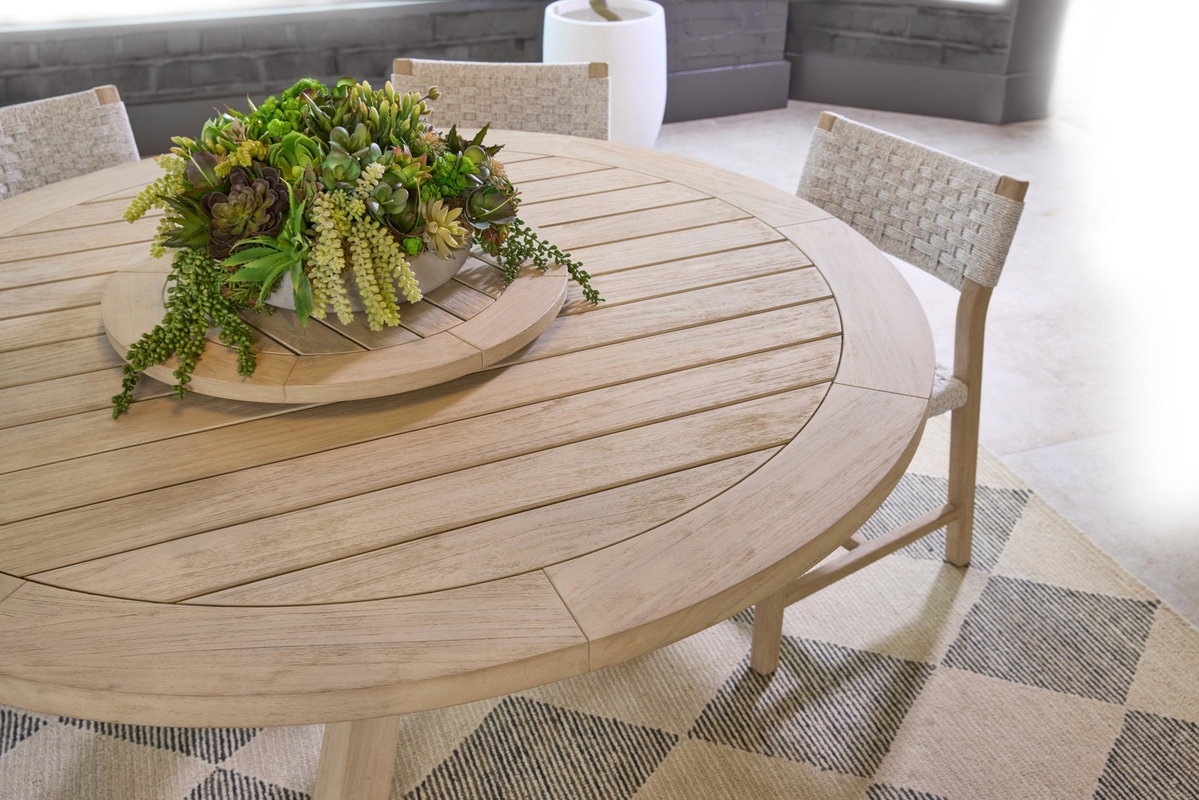 Boca Outdoor 63' Round Dining Table, by Essentials for Living, 63" width x 29.5" height x 63" depth View 9