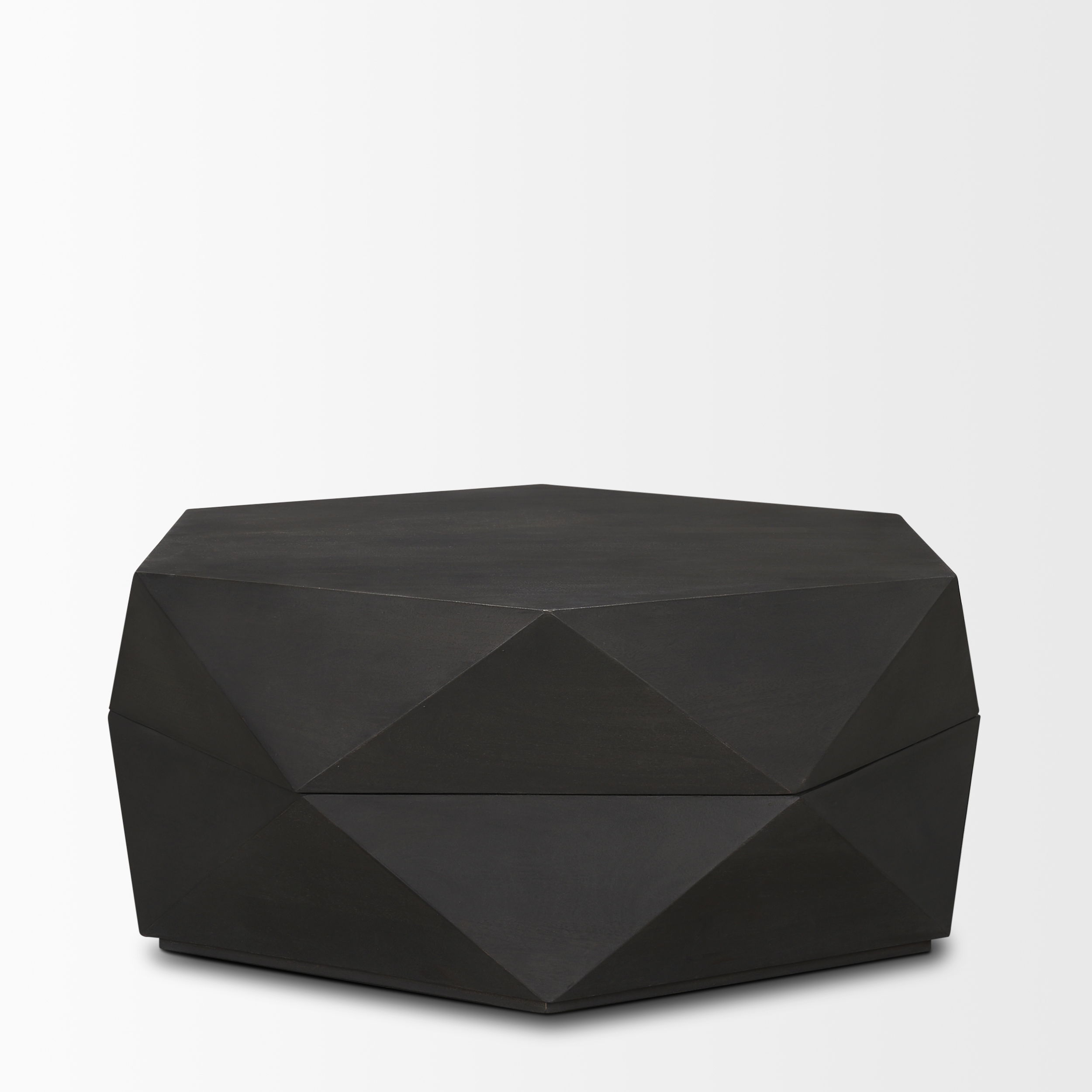 Arreto Hexagonal Hinged Solid Wood Top and Base Coffee Table large image 