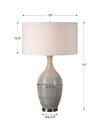Dinah Gray Textured Table Lamp, by Uttermost, 1'7" width x 2'7" height x 1'7" depth thumbnail 3