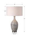 Dinah Gray Textured Table Lamp, by Uttermost, 19" width x 31" height x 19" depth thumbnail 3