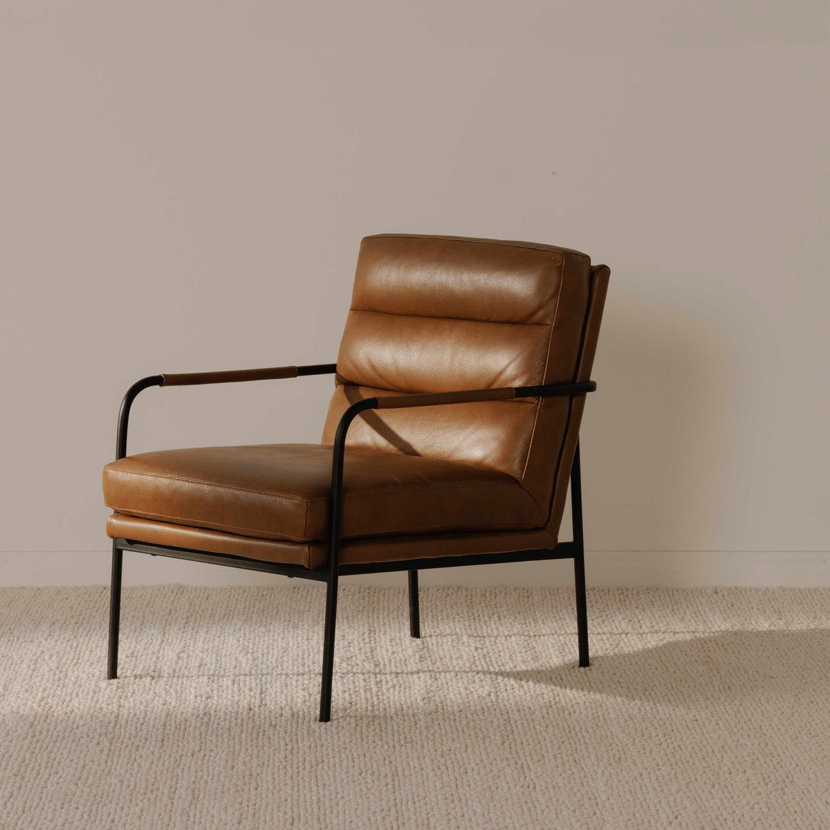 Verlaine Armchair Chestnut Brown, Accent Chair by Moe's Home, 23.5" width x 32" height x 31" depth View 8