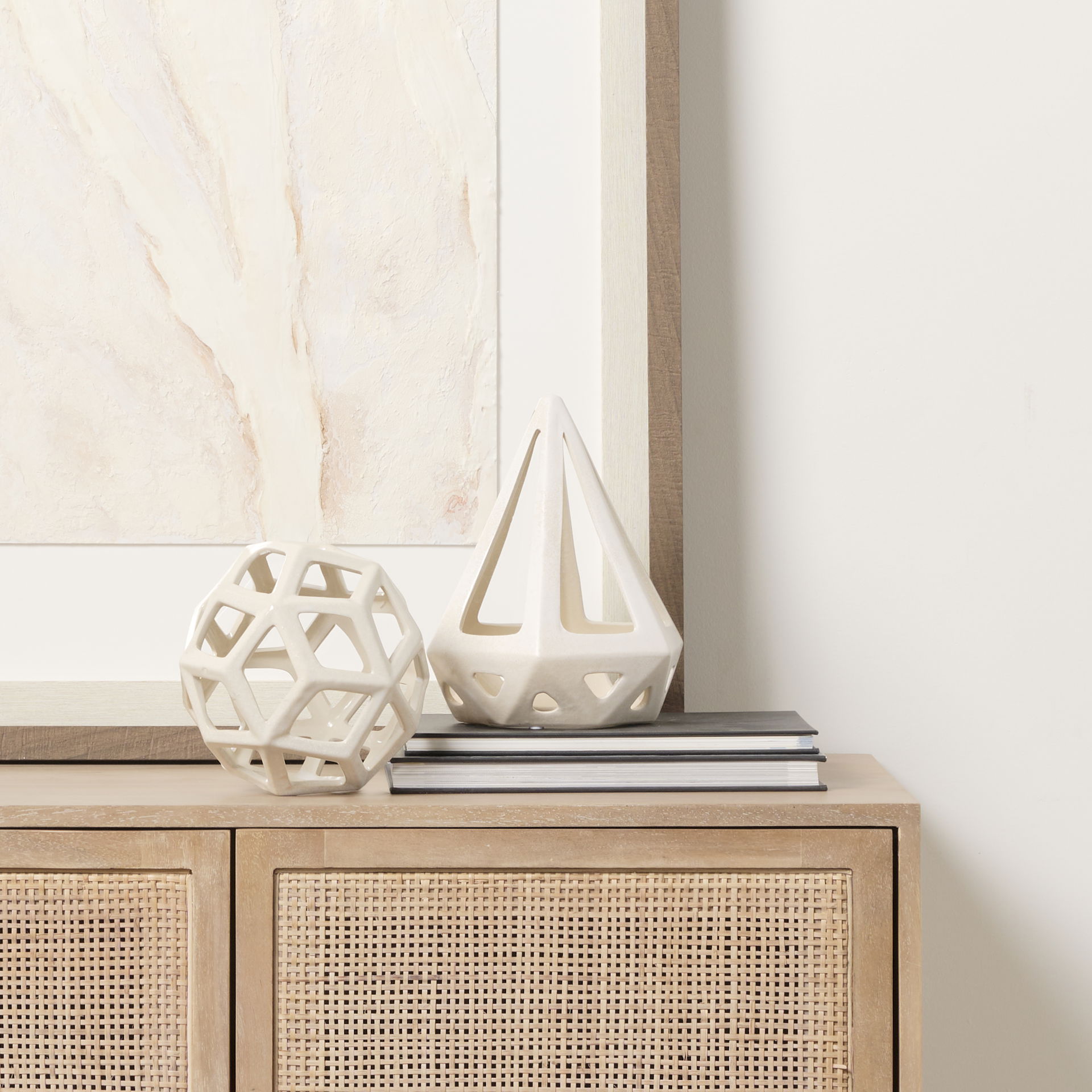 Geom  White Ceramic Geometric  Object large image 