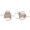 Eckersley Lounge Chair Beige Faux Shearling, Accent Chair by Moe's Home, 29.5" width x 29" height x 36" depth thumbnail 9