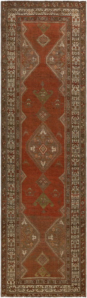 Antique One of a Kind Handmade Rug, by Surya, 13'8" length x 3'9" width