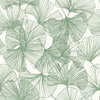 Ginkgo Leaves Green Peel & Stick Wallpaper, by York Wall, 16'6" length x 1'8.5" width x 0.02" depth thumbnail
