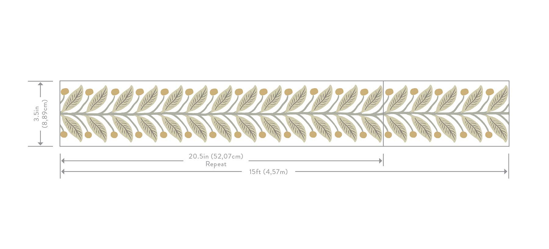 Linen Garden Wallpaper Trim large image 