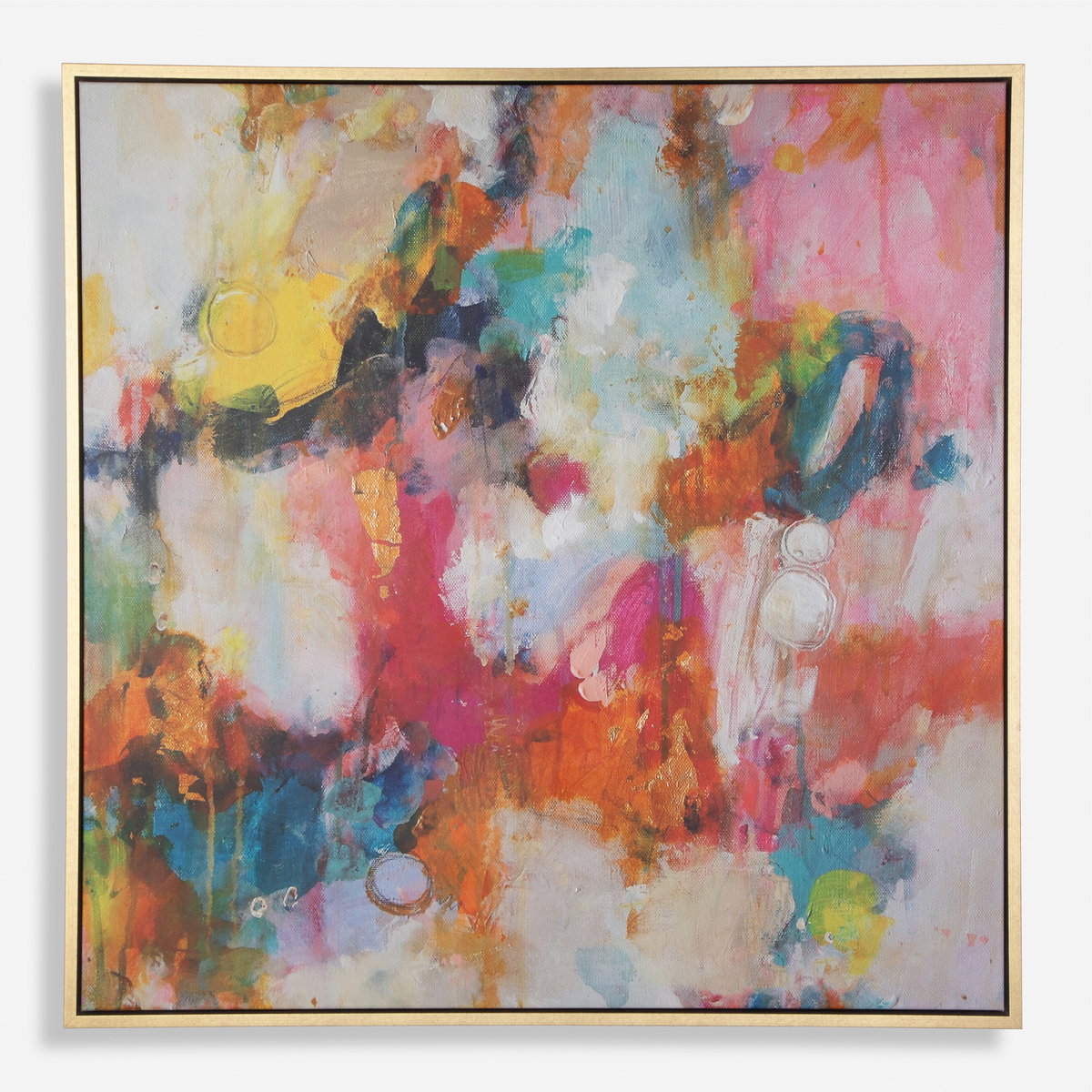 A Colorful Mindset Framed Abstract Art, by Uttermost, 44" width x 44" height x 2" depth View 1