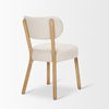 Owen Dining Chair with Medium Brown Wood and Beige Fabric thumbnail 6