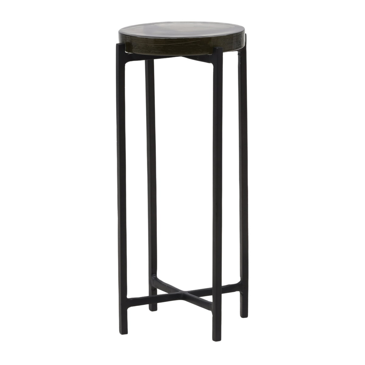 Nerida End table Black, Side & End Table by Dovetail, 12.56" width x 26.43" height x 12.56" depth View 1
