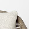 Landon  Light Brown Wood with Cream Fabric Seat and Cane Back Accent Chair thumbnail 8