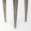 Maggie Textured Silver Nickel Cast Aluminum Metal Accent Table, Side & End Table by Mercana, 13.5" length x 13.5" width x 20.5" height thumbnail 8