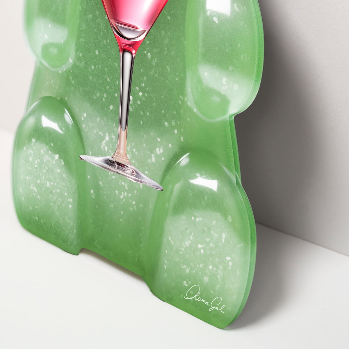 Gummy Bear Jade with Cosmo (No Embellishment), Art by Oliver Gal,  15x10 View 3