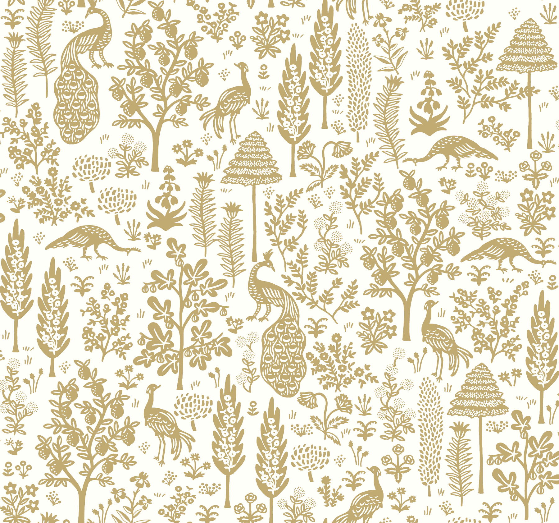 Menagerie Toile Beige Wallpaper, by York Wall, 27' length x 2'3" width x 0.02" depth View 1