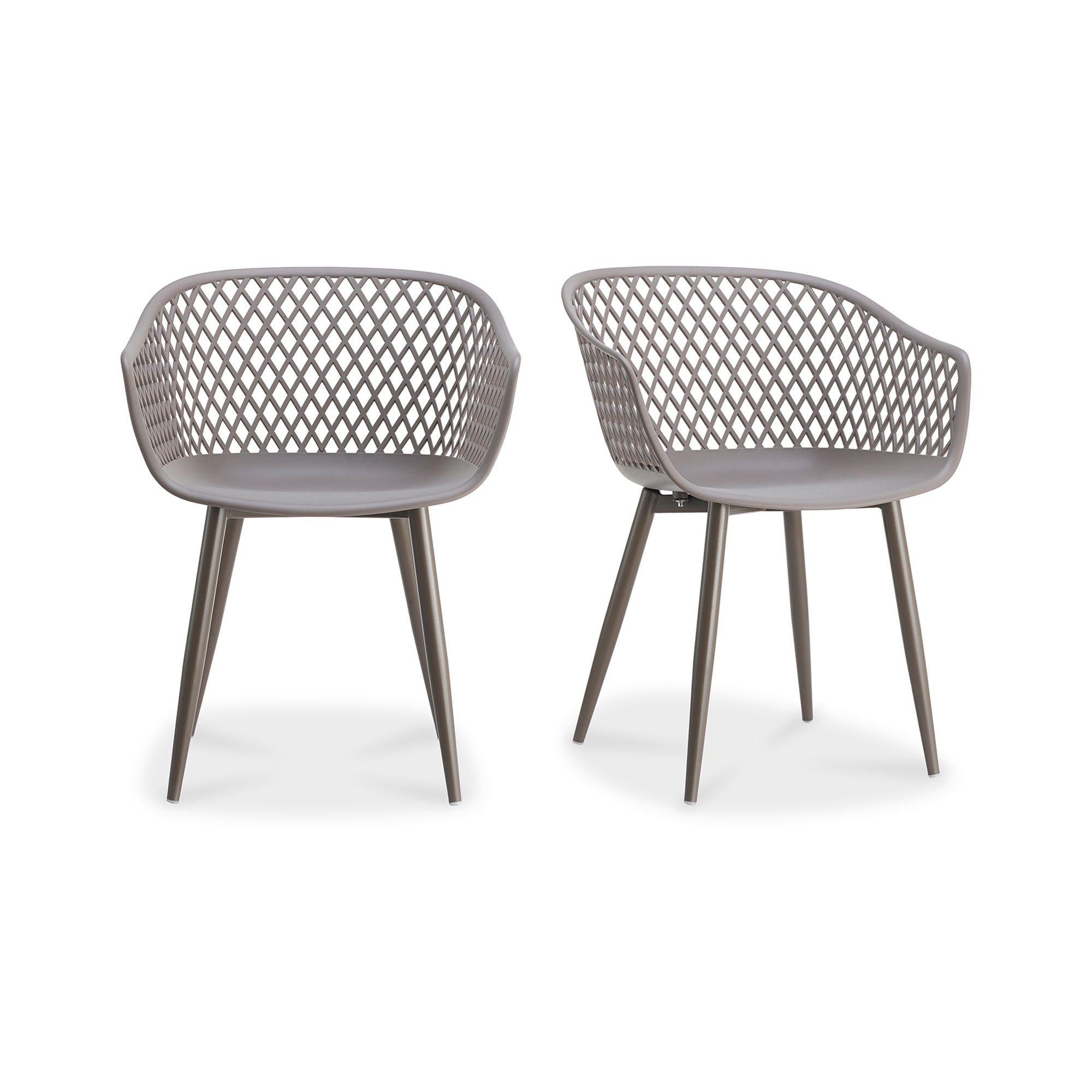 Piazza Outdoor Chair Grey - Set Of Two, by Moe's Home, 1'11.5" width x 2'7.5" height x 1'10.5" depth View 2
