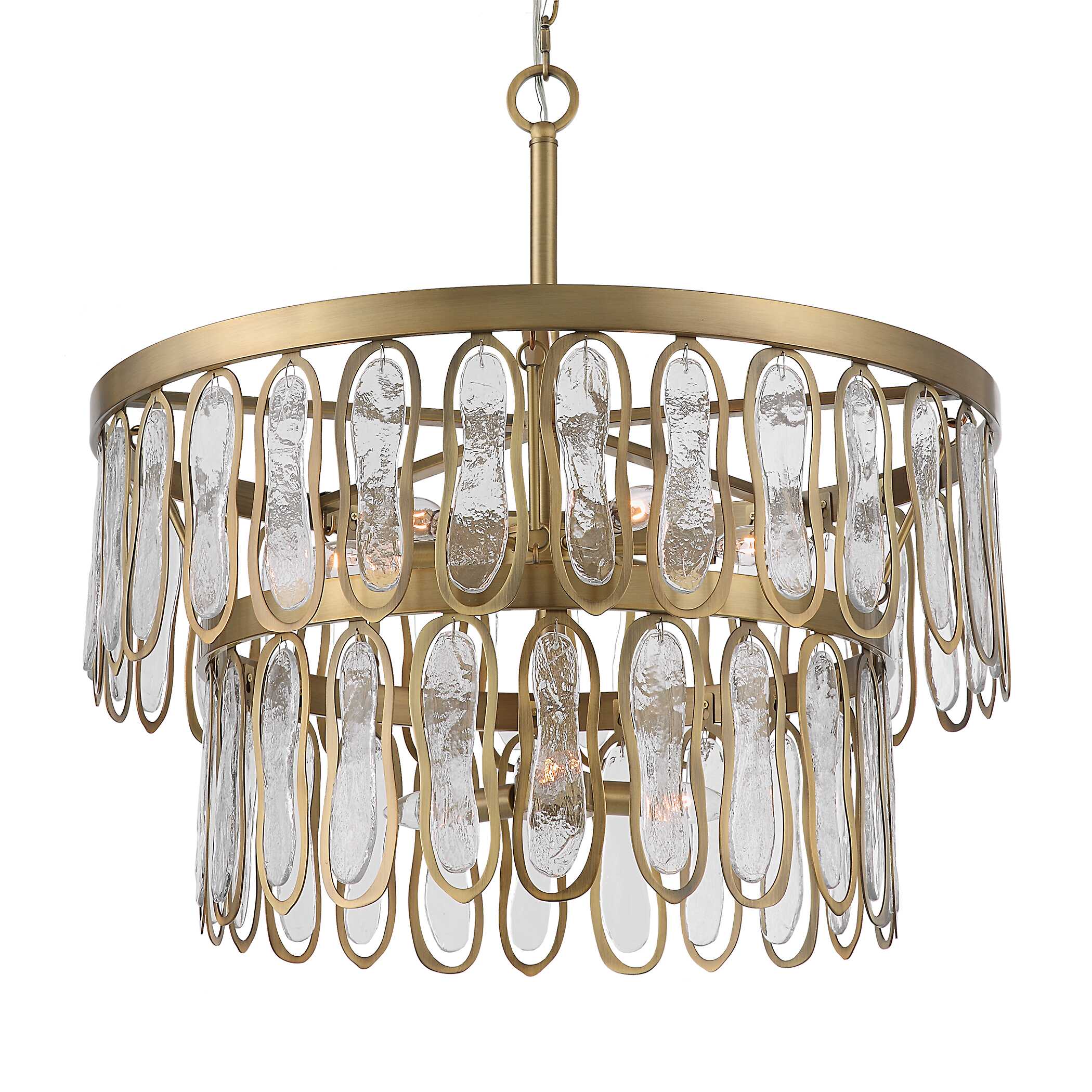 Aurelie 9 Light Round Pendant, Ceiling Light by Uttermost, 28" width x 27.5" height x 28" diameter View 5